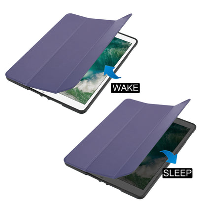Tri-fold Stand Smart Leather Tablet Protective Casing with Pen Slot for iPad 9.7-inch (2018) / 9.7-inch (2017)