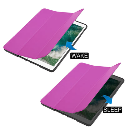 Tri-fold Stand Smart Leather Tablet Protective Casing with Pen Slot for iPad 9.7-inch (2018) / 9.7-inch (2017)