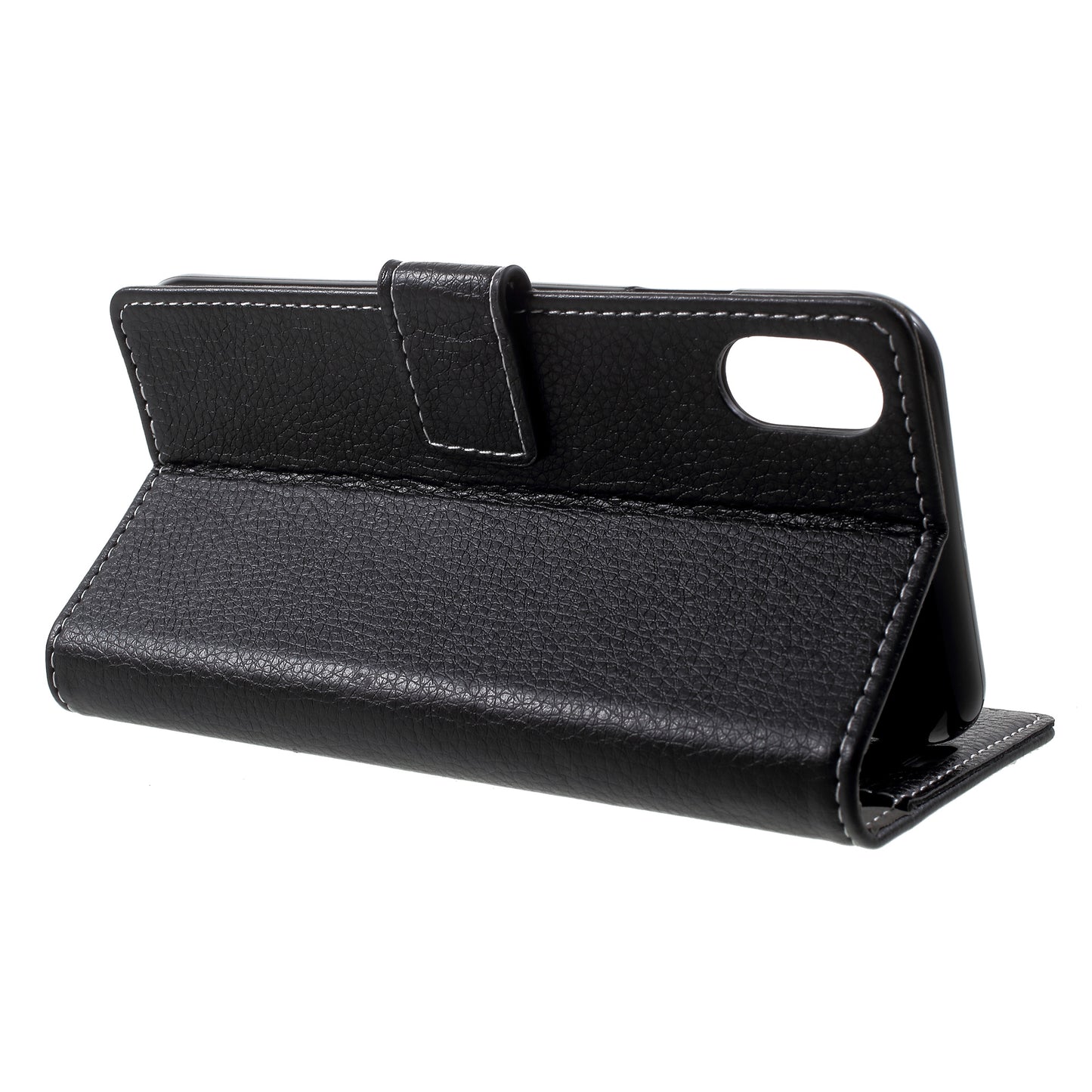 Litchi Texture Wallet Stand Leather Mobile Shell Case for iPhone XR 6.1 inch