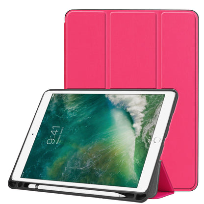 Slim Shockproof Case for iPad Air 10.5 (2019) / Pro 10.5 (2017) PU Leather Tablet Cover Tri-fold Stand Protector with Pen Slot
