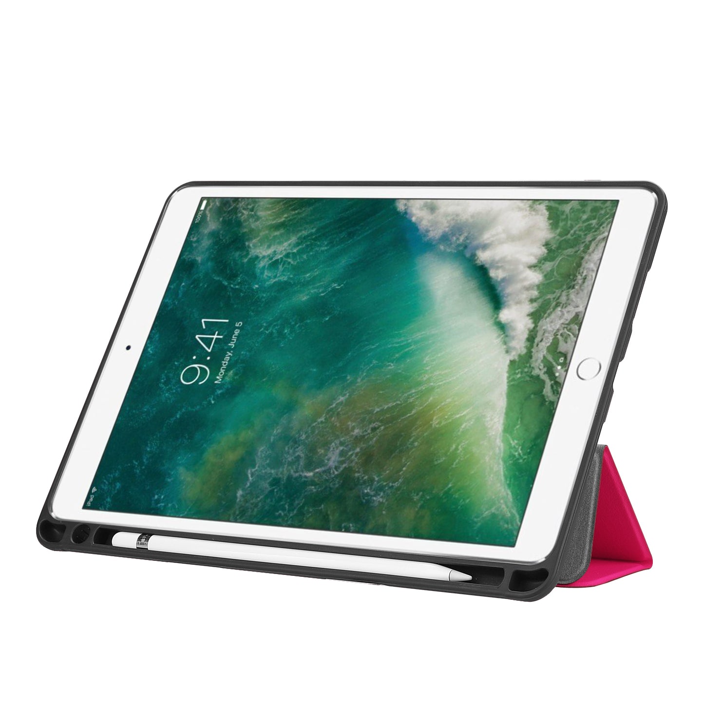 Slim Shockproof Case for iPad Air 10.5 (2019) / Pro 10.5 (2017) PU Leather Tablet Cover Tri-fold Stand Protector with Pen Slot
