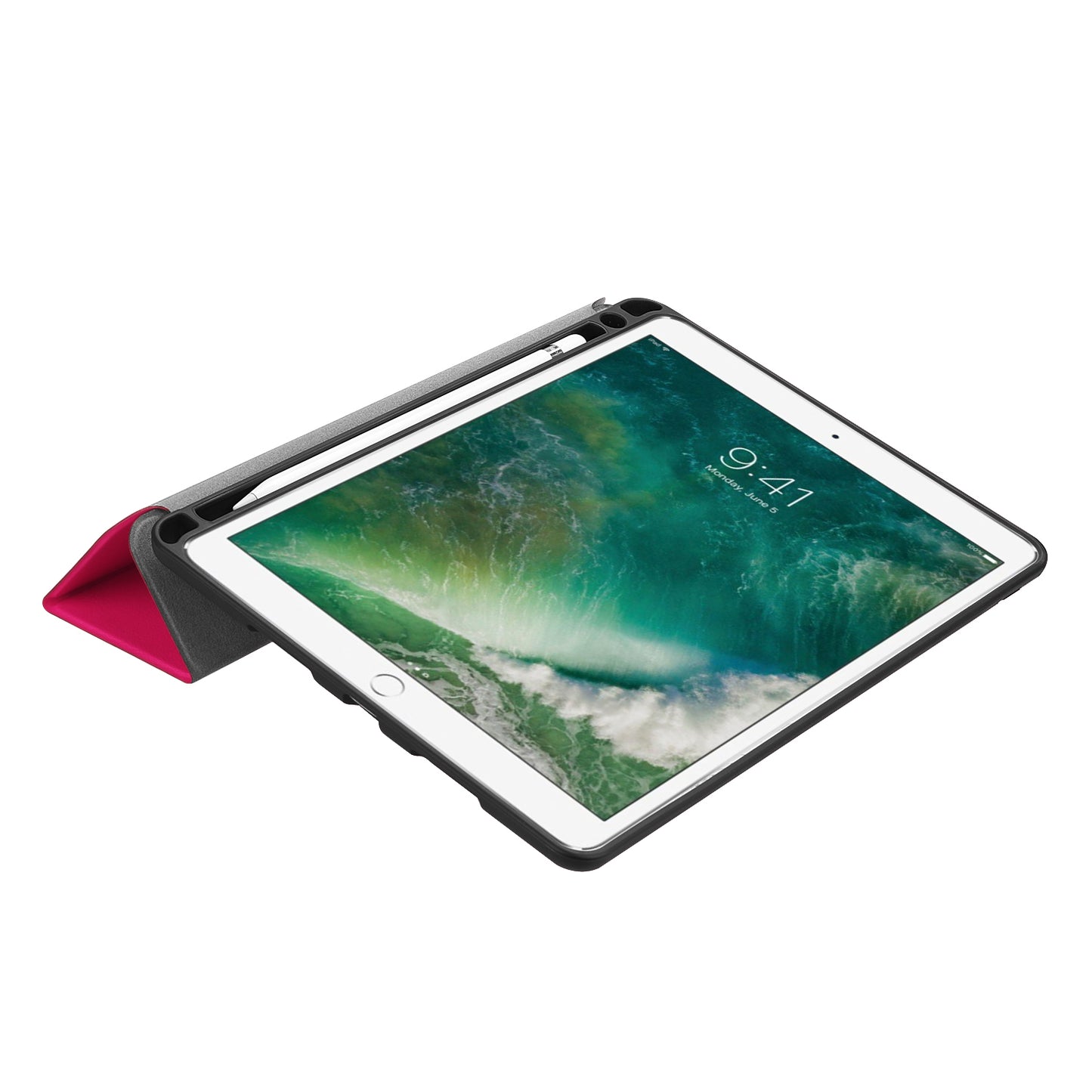 Slim Shockproof Case for iPad Air 10.5 (2019) / Pro 10.5 (2017) PU Leather Tablet Cover Tri-fold Stand Protector with Pen Slot