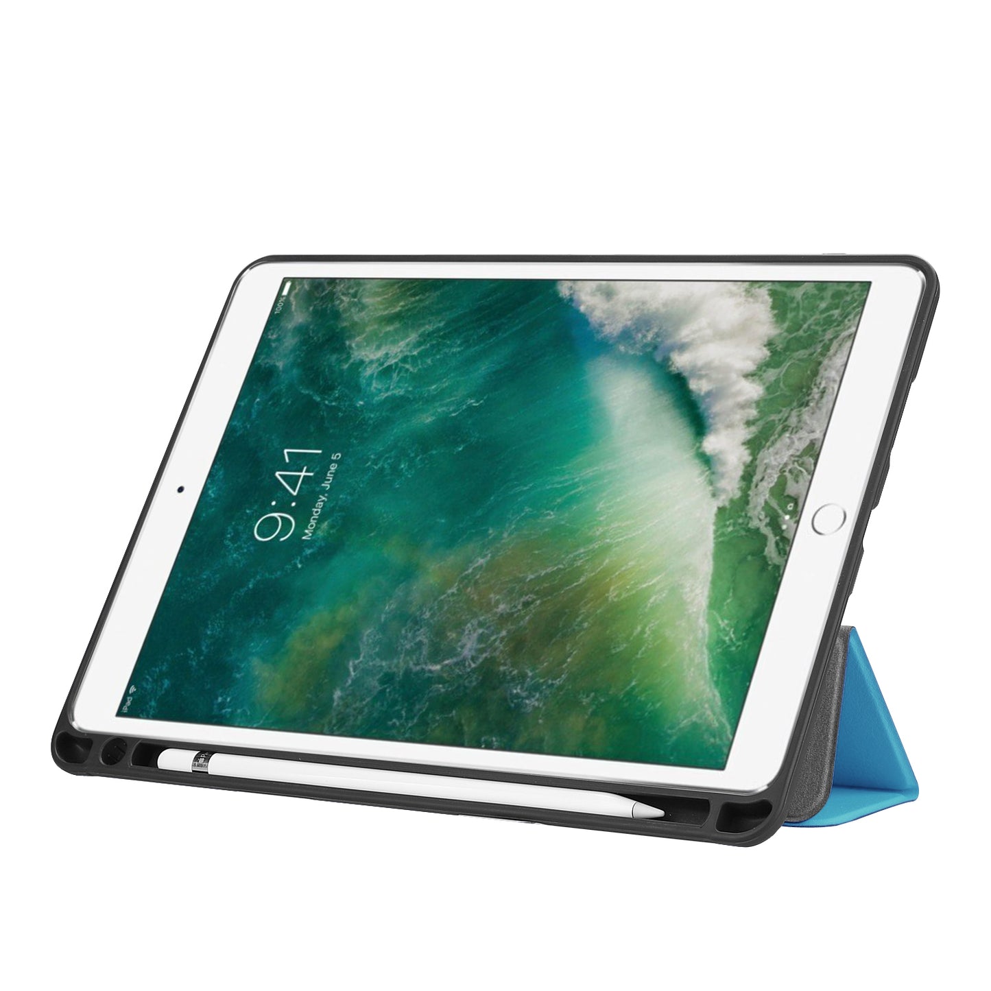 Slim Shockproof Case for iPad Air 10.5 (2019) / Pro 10.5 (2017) PU Leather Tablet Cover Tri-fold Stand Protector with Pen Slot