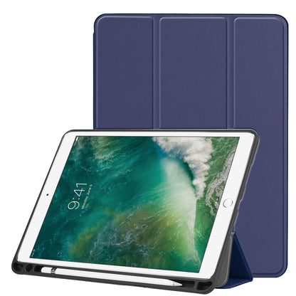 Slim Shockproof Case for iPad Air 10.5 (2019) / Pro 10.5 (2017) PU Leather Tablet Cover Tri-fold Stand Protector with Pen Slot