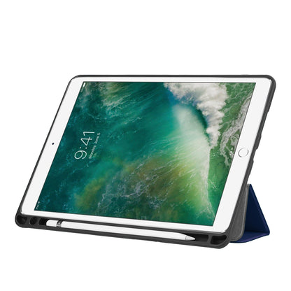 Slim Shockproof Case for iPad Air 10.5 (2019) / Pro 10.5 (2017) PU Leather Tablet Cover Tri-fold Stand Protector with Pen Slot
