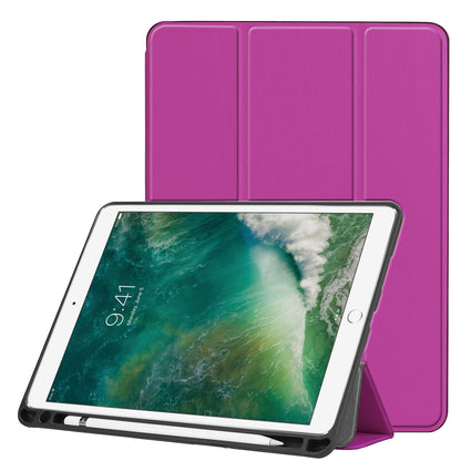 Slim Shockproof Case for iPad Air 10.5 (2019) / Pro 10.5 (2017) PU Leather Tablet Cover Tri-fold Stand Protector with Pen Slot