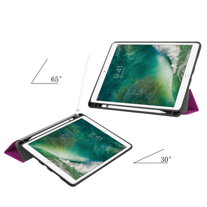 Slim Shockproof Case for iPad Air 10.5 (2019) / Pro 10.5 (2017) PU Leather Tablet Cover Tri-fold Stand Protector with Pen Slot