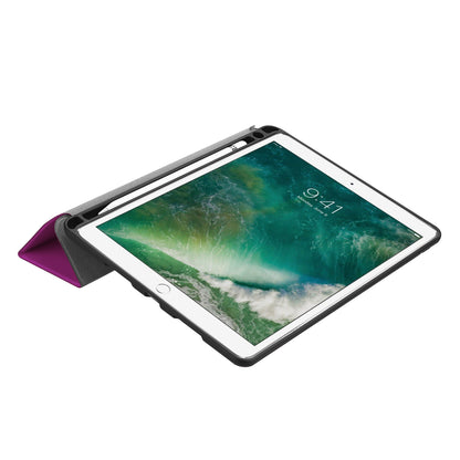 Slim Shockproof Case for iPad Air 10.5 (2019) / Pro 10.5 (2017) PU Leather Tablet Cover Tri-fold Stand Protector with Pen Slot