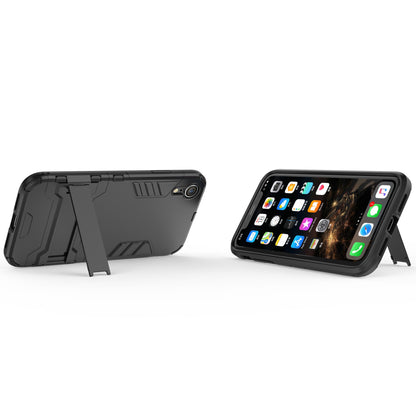 Cool Guard Plastic TPU Hybrid Phone Case with Kickstand for iPhone XR 6.1 inch