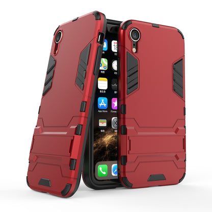 Cool Guard Plastic TPU Hybrid Phone Case with Kickstand for iPhone XR 6.1 inch