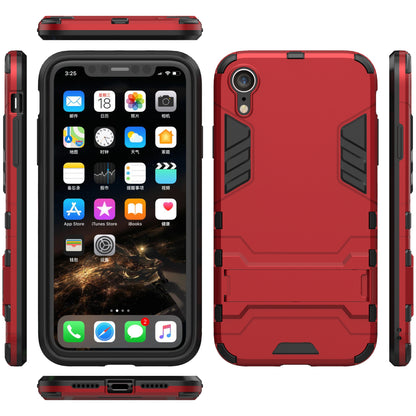 Cool Guard Plastic TPU Hybrid Phone Case with Kickstand for iPhone XR 6.1 inch