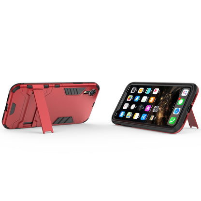 Cool Guard Plastic TPU Hybrid Phone Case with Kickstand for iPhone XR 6.1 inch