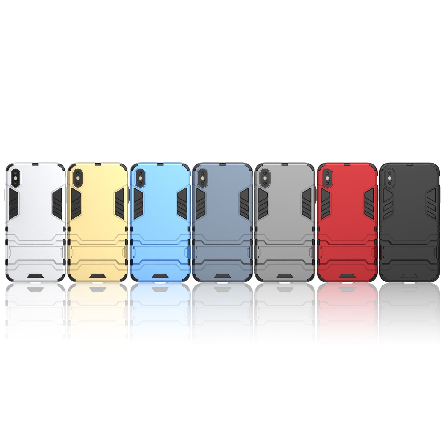 Plastic + TPU Hybrid Case with Kickstand for iPhone XS Max 6.5 inch