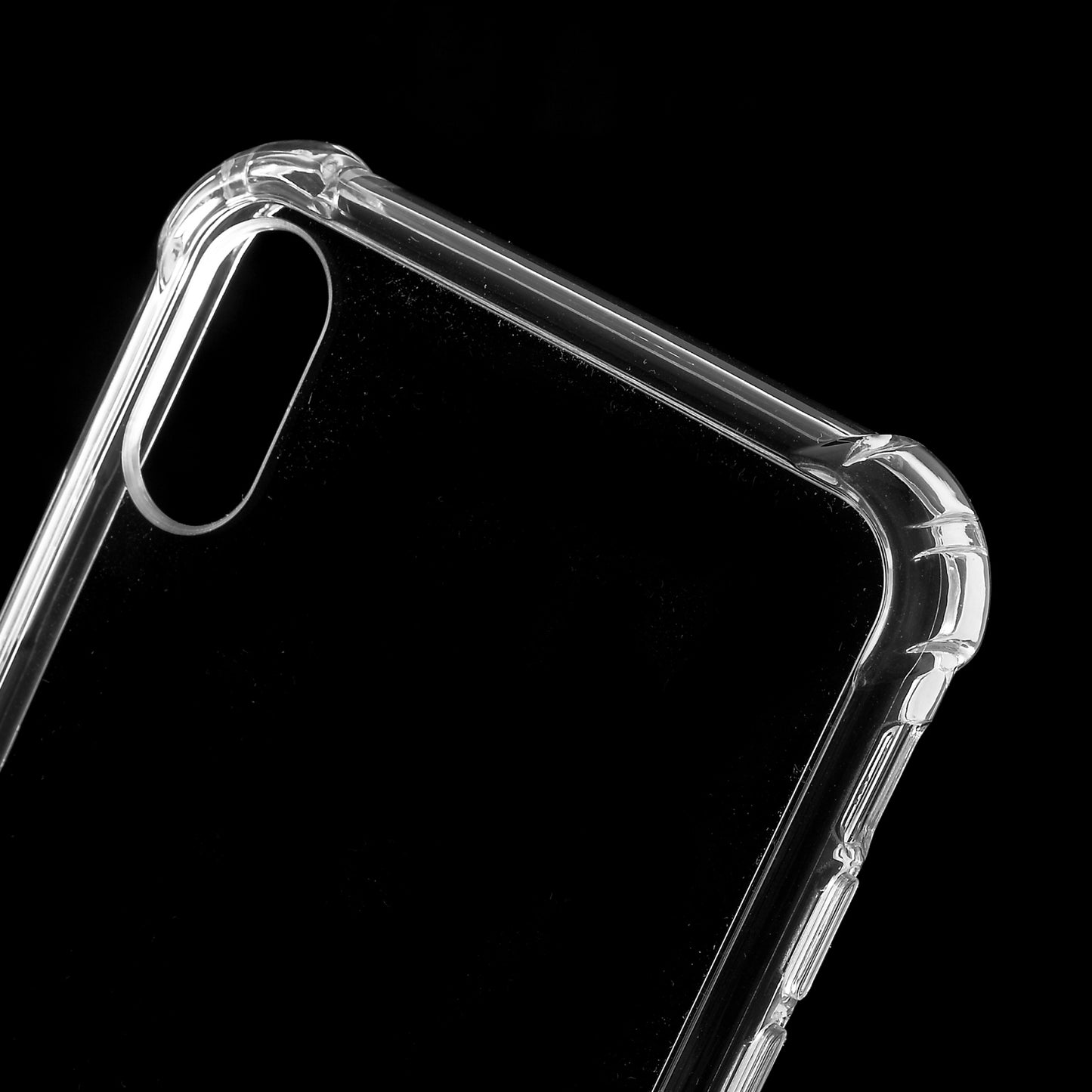 Drop-Proof Clear Acrylic Back + TPU Edge Hybrid Mobile Casing for iPhone XS Max 6.5 inch