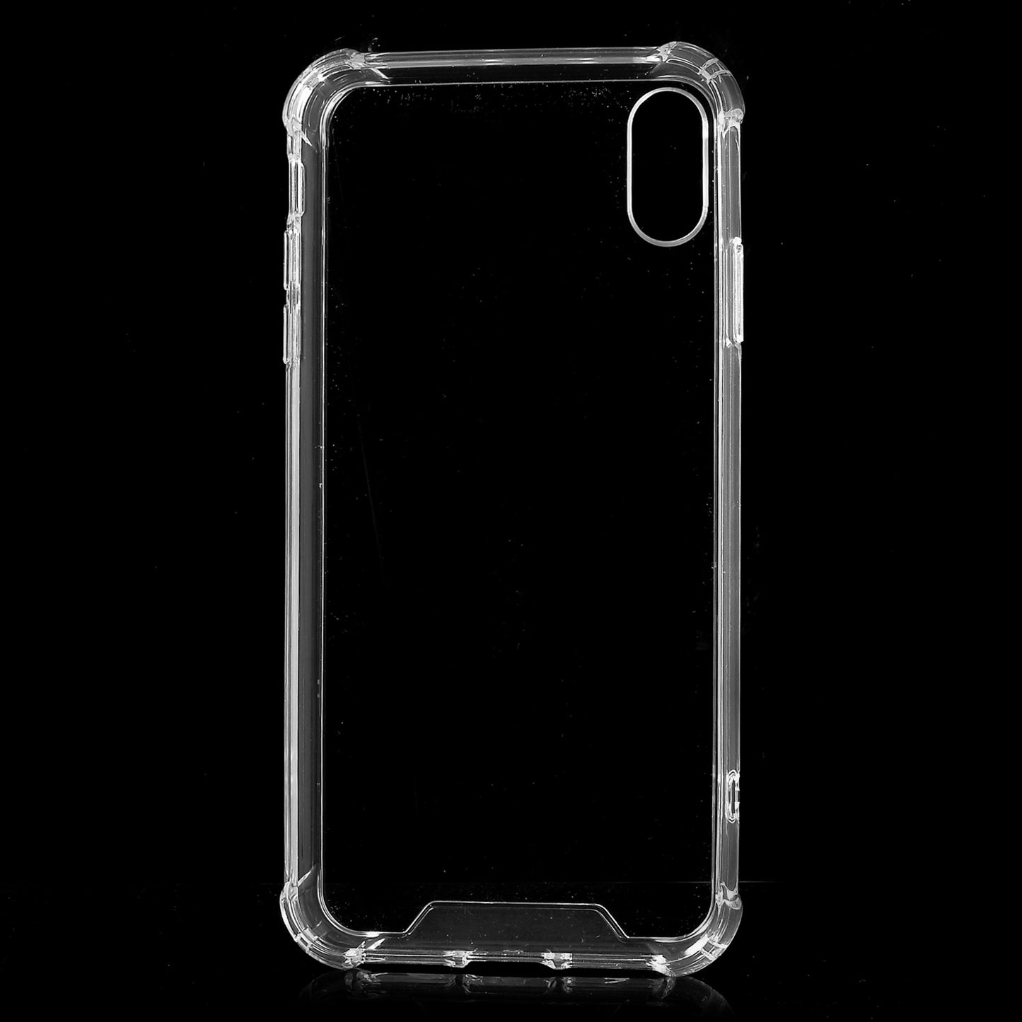 Drop-Proof Clear Acrylic Back + TPU Edge Hybrid Mobile Casing for iPhone XS Max 6.5 inch