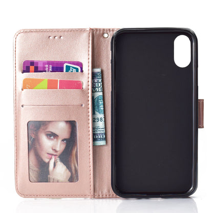 Imprinted Mandala Pattern Wallet Leather Case for iPhone XS Max 6.5 inch