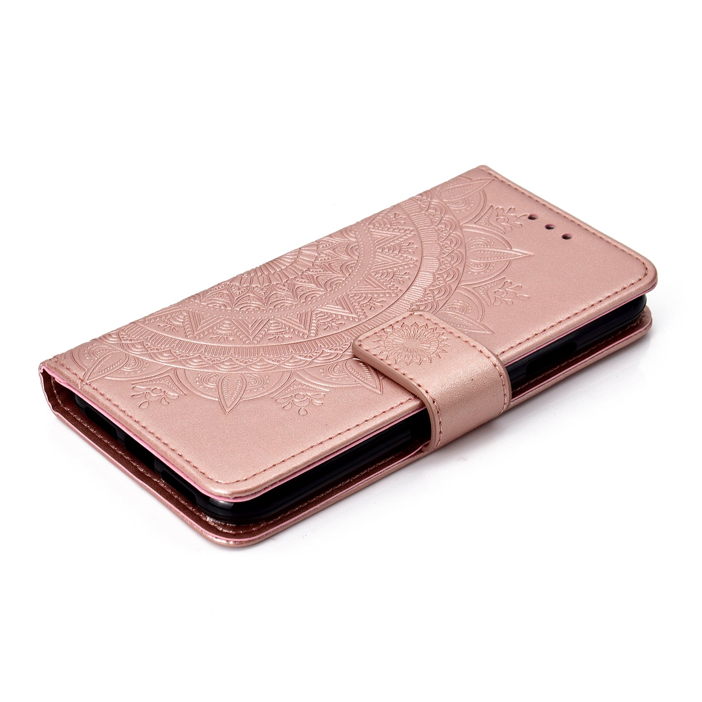 Imprinted Mandala Pattern Wallet Leather Case for iPhone XS Max 6.5 inch