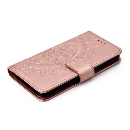 Imprinted Mandala Pattern Wallet Leather Case for iPhone XS Max 6.5 inch