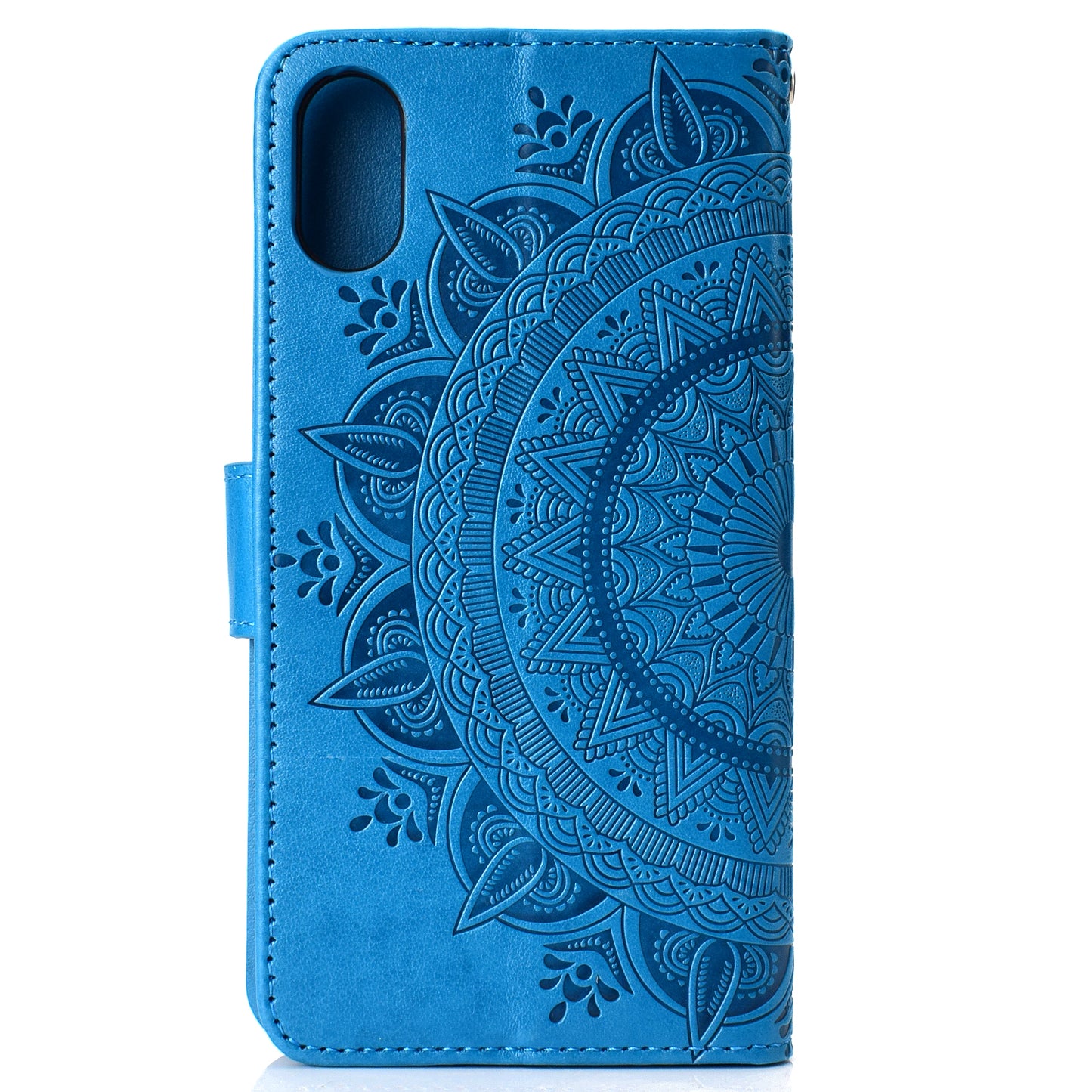 Imprinted Mandala Pattern Wallet Leather Case for iPhone XS Max 6.5 inch