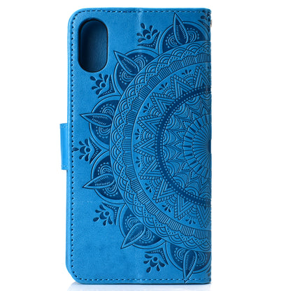 Imprinted Mandala Pattern Wallet Leather Case for iPhone XS Max 6.5 inch