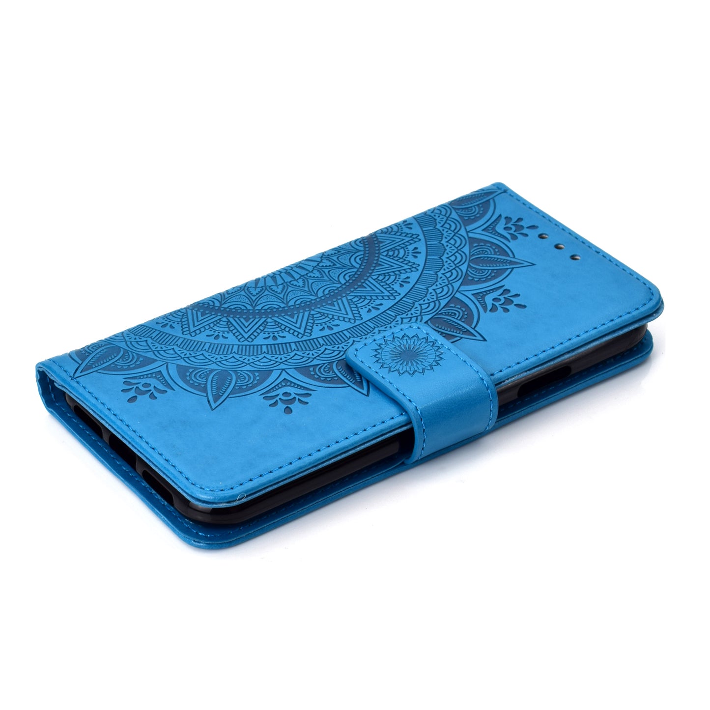 Imprinted Mandala Pattern Wallet Leather Case for iPhone XS Max 6.5 inch