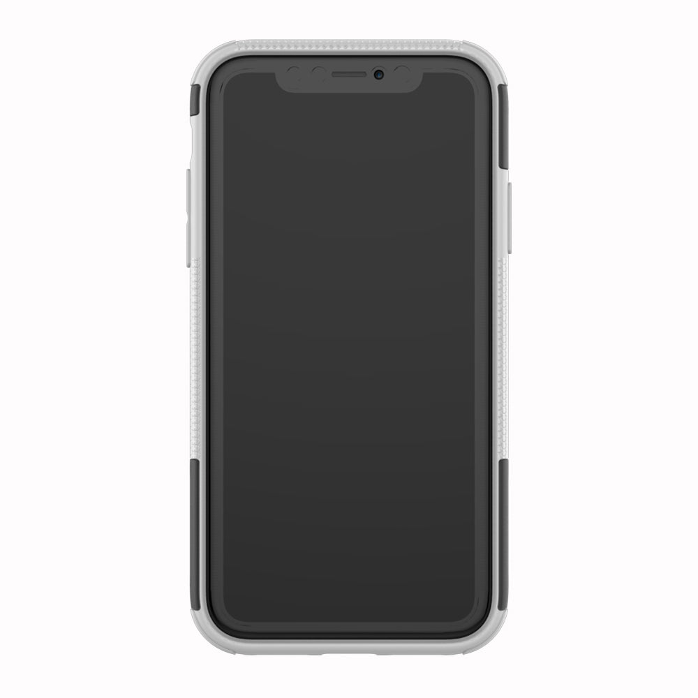 Tire Pattern Kickstand PC + TPU Combo Back Case for iPhone XR 6.1 inch- Black