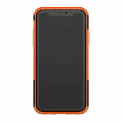 Tire Pattern Kickstand PC + TPU Combo Back Case for iPhone XR 6.1 inch- Black
