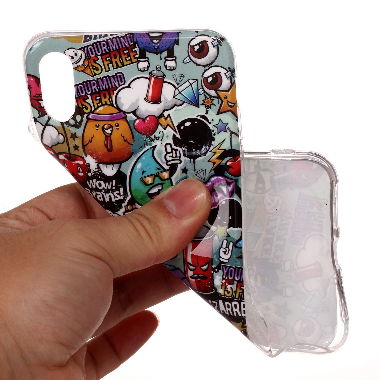 Luminous Patterned IMD TPU Back Cover Shell for iPhone XR 6.1 inch