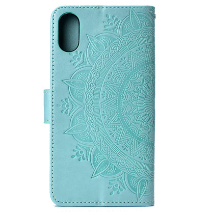 Imprinted Mandala Pattern Wallet Leather Phone Case for iPhone XR 6.1 inch