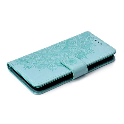 Imprinted Mandala Pattern Wallet Leather Phone Case for iPhone XR 6.1 inch