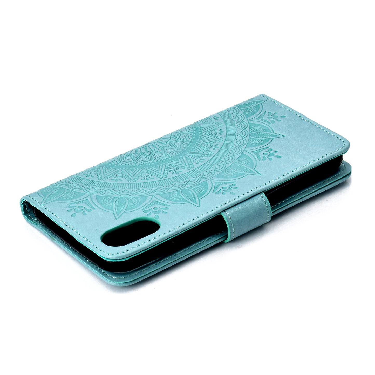Imprinted Mandala Pattern Wallet Leather Phone Case for iPhone XR 6.1 inch