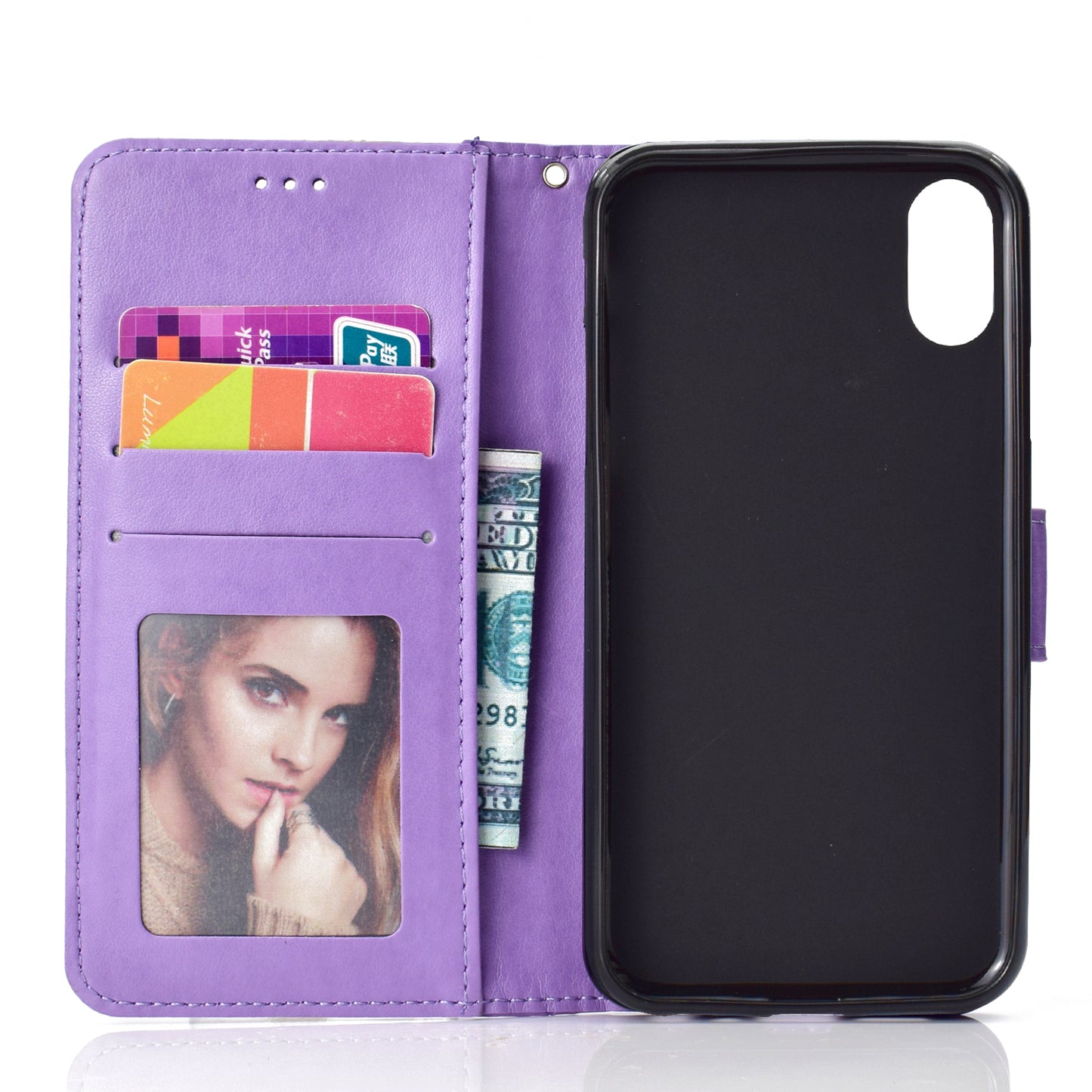 Imprinted Mandala Pattern Wallet Leather Phone Case for iPhone XR 6.1 inch