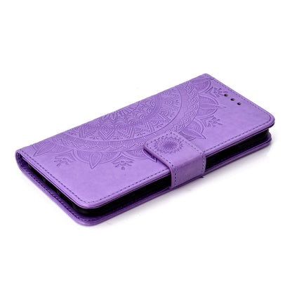 Imprinted Mandala Pattern Wallet Leather Phone Case for iPhone XR 6.1 inch