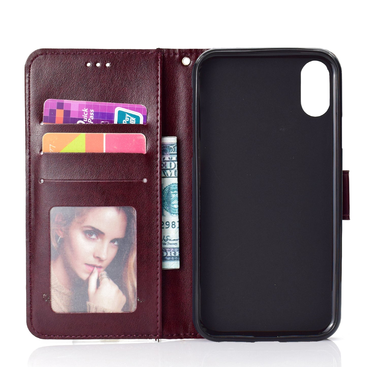 Imprinted Mandala Pattern Wallet Leather Phone Case for iPhone XR 6.1 inch