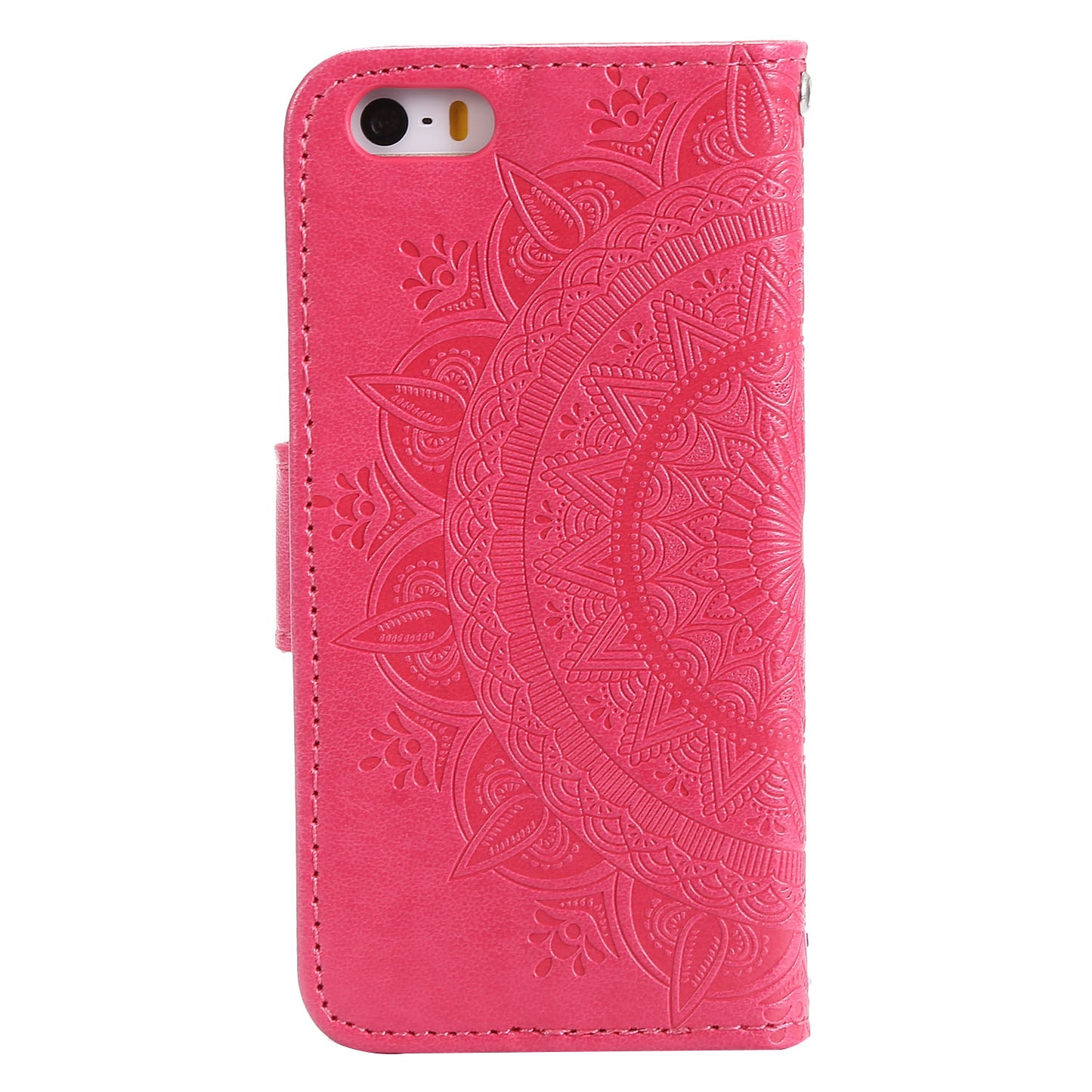 Imprinted Mandala Pattern PU Leather Protection Phone Casing for iPhone SE/5s/5