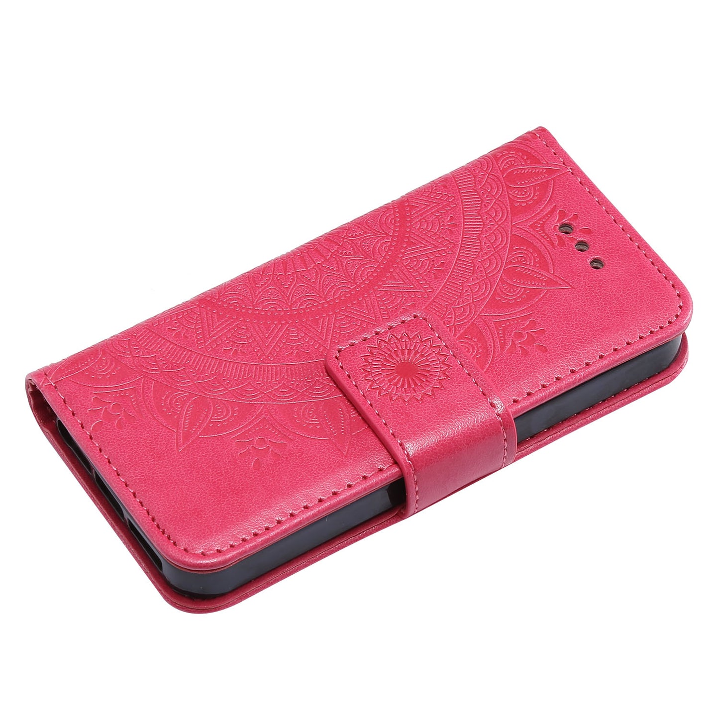 Imprinted Mandala Pattern PU Leather Protection Phone Casing for iPhone SE/5s/5