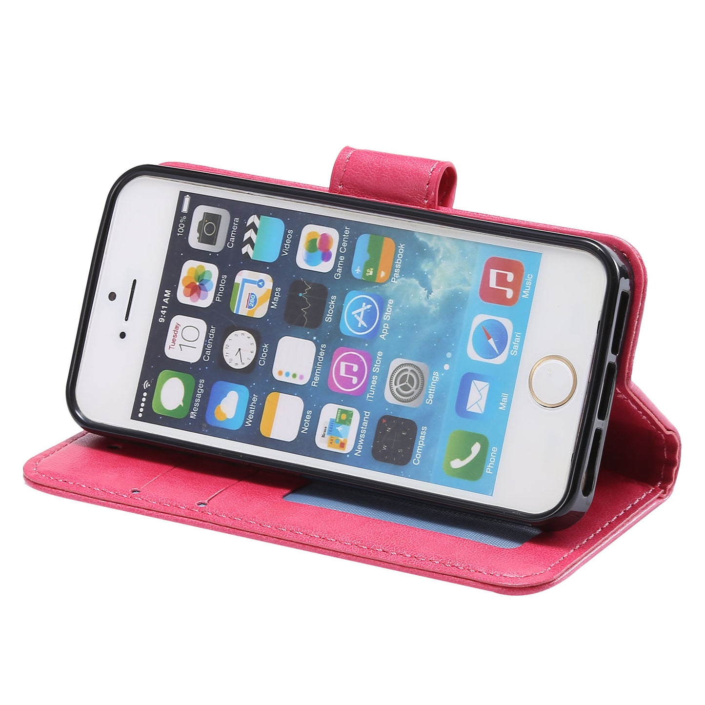 Imprinted Mandala Pattern PU Leather Protection Phone Casing for iPhone SE/5s/5