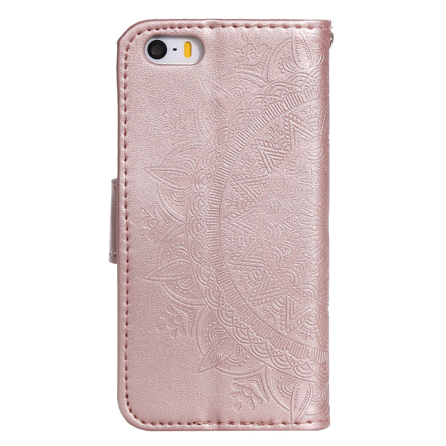 Imprinted Mandala Pattern PU Leather Protection Phone Casing for iPhone SE/5s/5