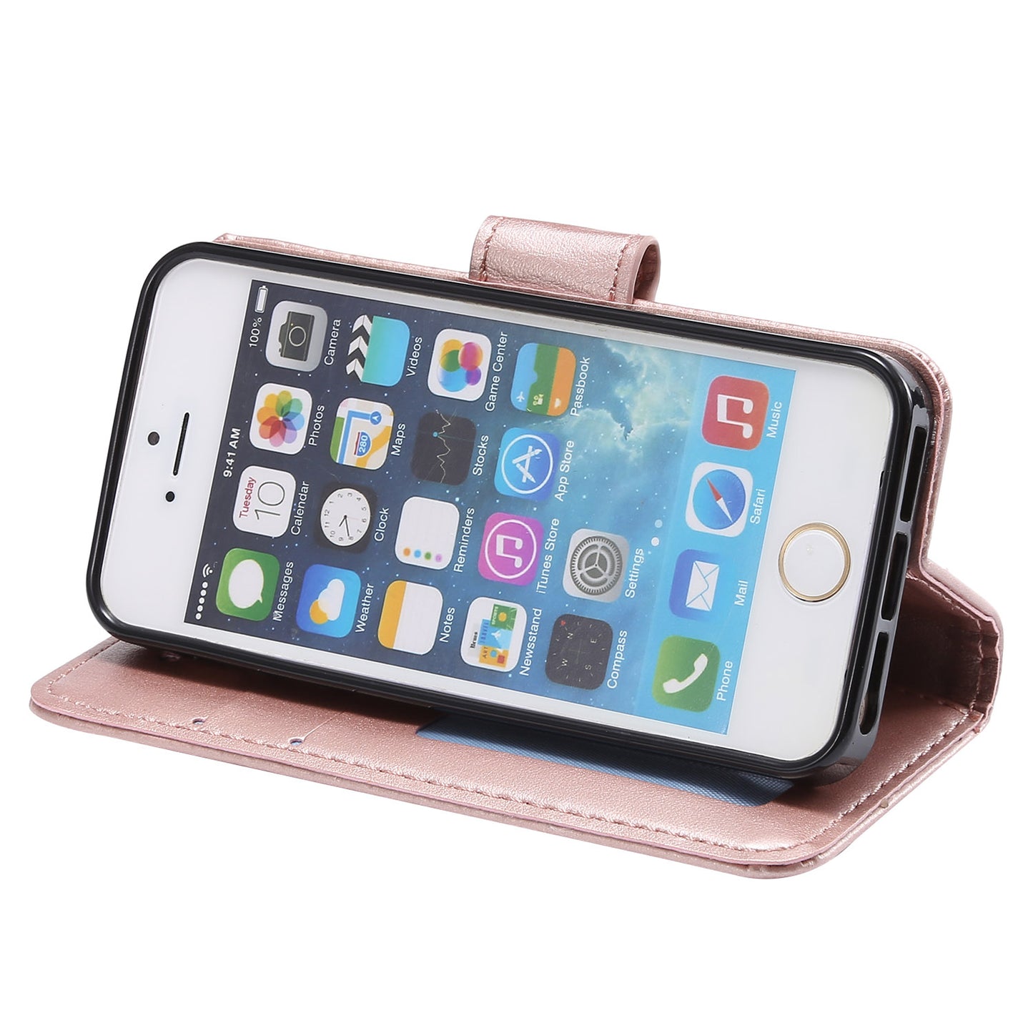 Imprinted Mandala Pattern PU Leather Protection Phone Casing for iPhone SE/5s/5