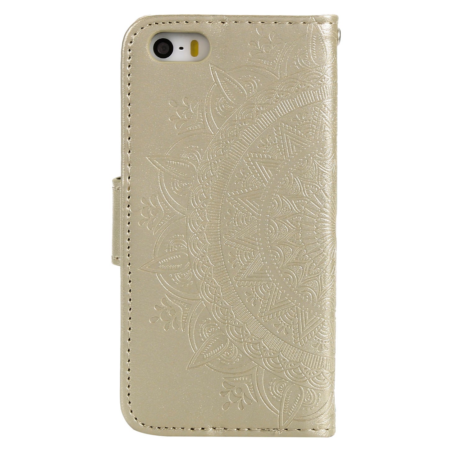 Imprinted Mandala Pattern PU Leather Protection Phone Casing for iPhone SE/5s/5