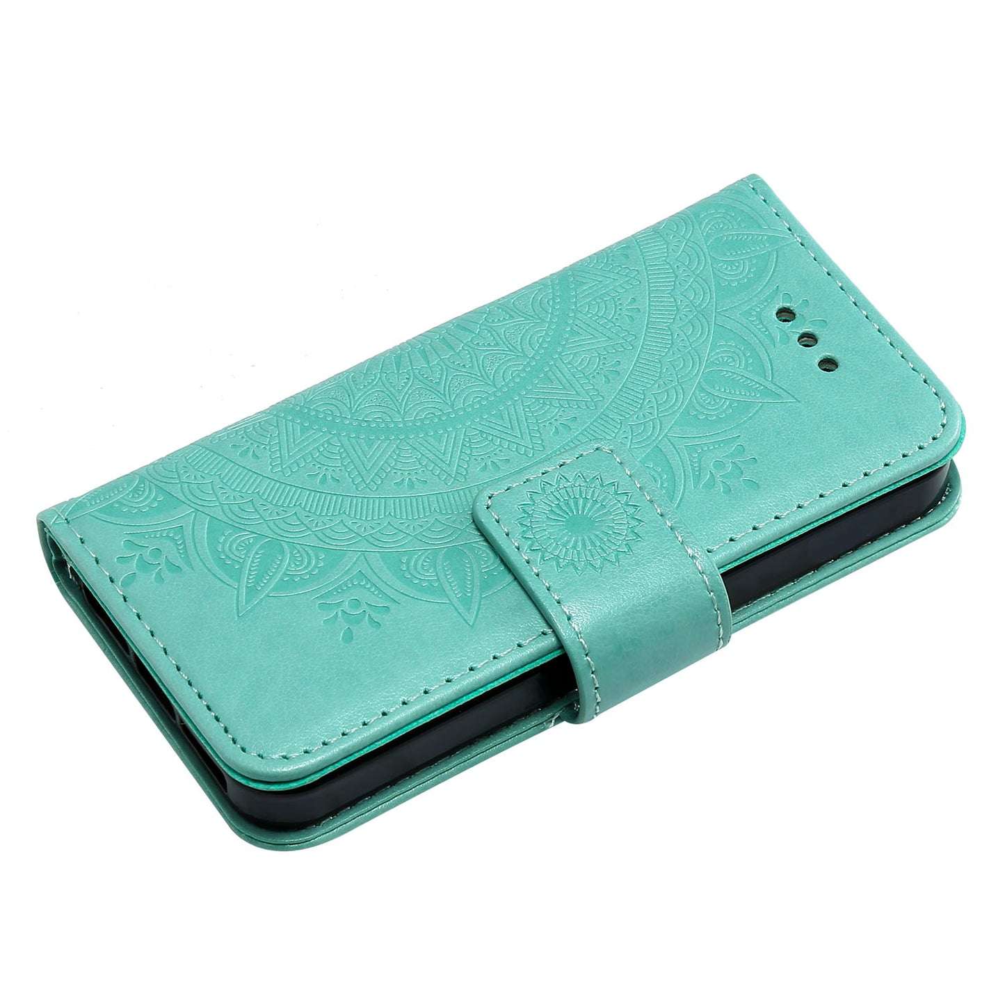 Imprinted Mandala Pattern PU Leather Protection Phone Casing for iPhone SE/5s/5