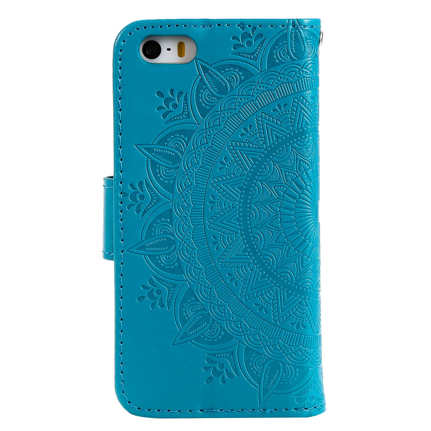 Imprinted Mandala Pattern PU Leather Protection Phone Casing for iPhone SE/5s/5