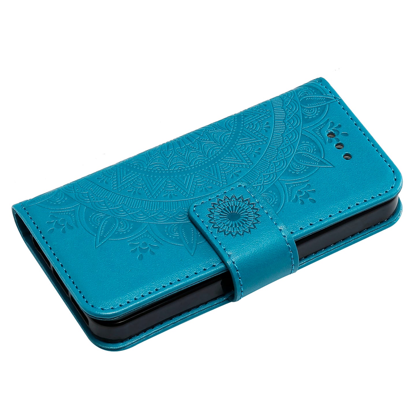Imprinted Mandala Pattern PU Leather Protection Phone Casing for iPhone SE/5s/5