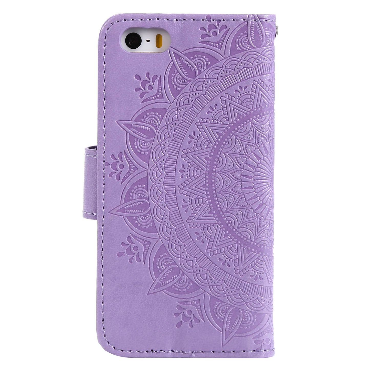 Imprinted Mandala Pattern PU Leather Protection Phone Casing for iPhone SE/5s/5
