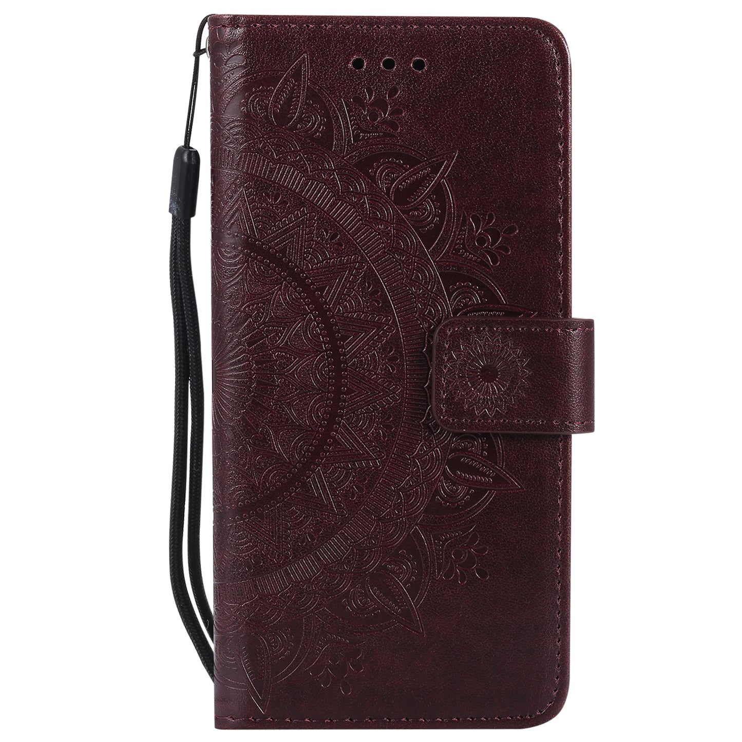 Imprinted Mandala Pattern PU Leather Protection Phone Casing for iPhone SE/5s/5
