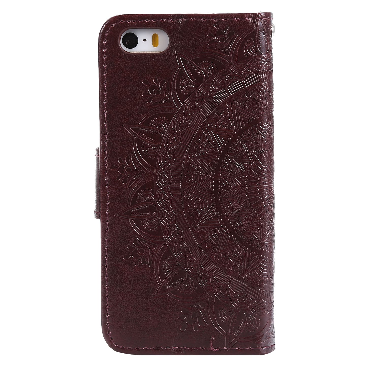 Imprinted Mandala Pattern PU Leather Protection Phone Casing for iPhone SE/5s/5