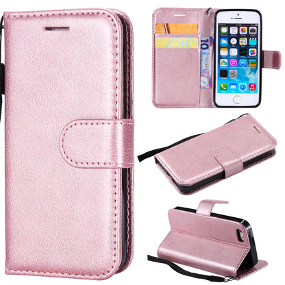 KT Leather Series-2 Wallet Leather Stand  Case for iPhone SE/5s/5