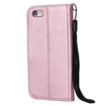 KT Leather Series-2 Wallet Leather Stand  Case for iPhone SE/5s/5