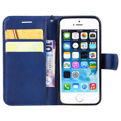 KT Leather Series-2 Wallet Leather Stand  Case for iPhone SE/5s/5