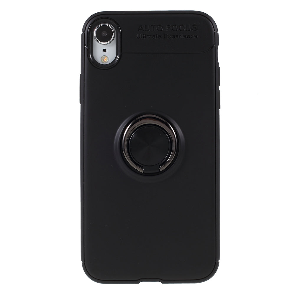 Metal Finger Ring Kickstand TPU Mobile Back Case for iPhone XR 6.1 inch